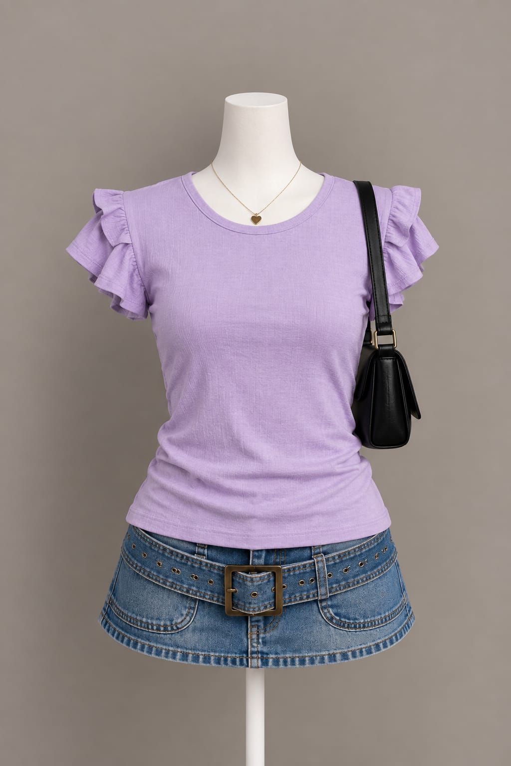 Lavender Ruffle Top