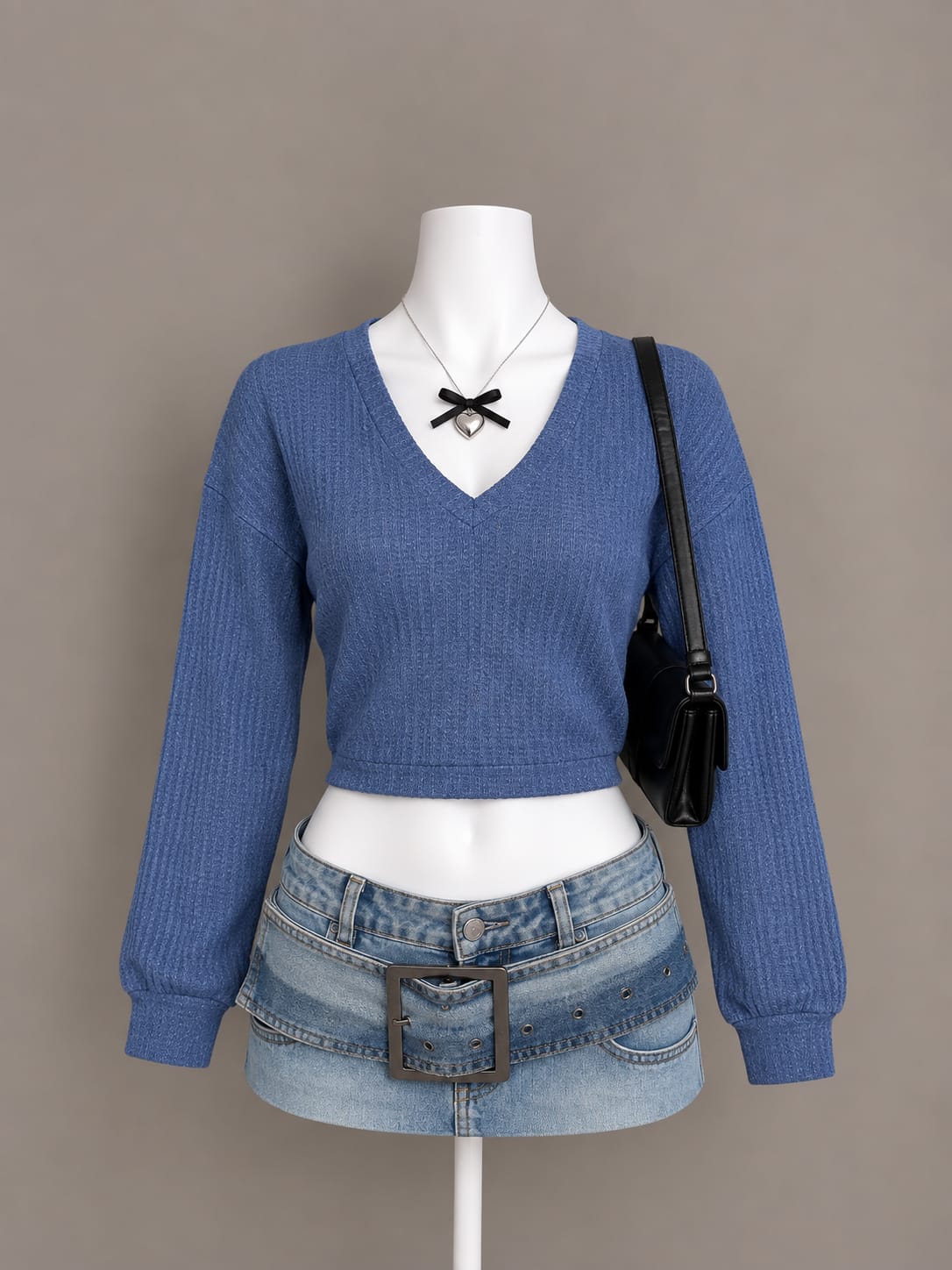 Blue Crop Top