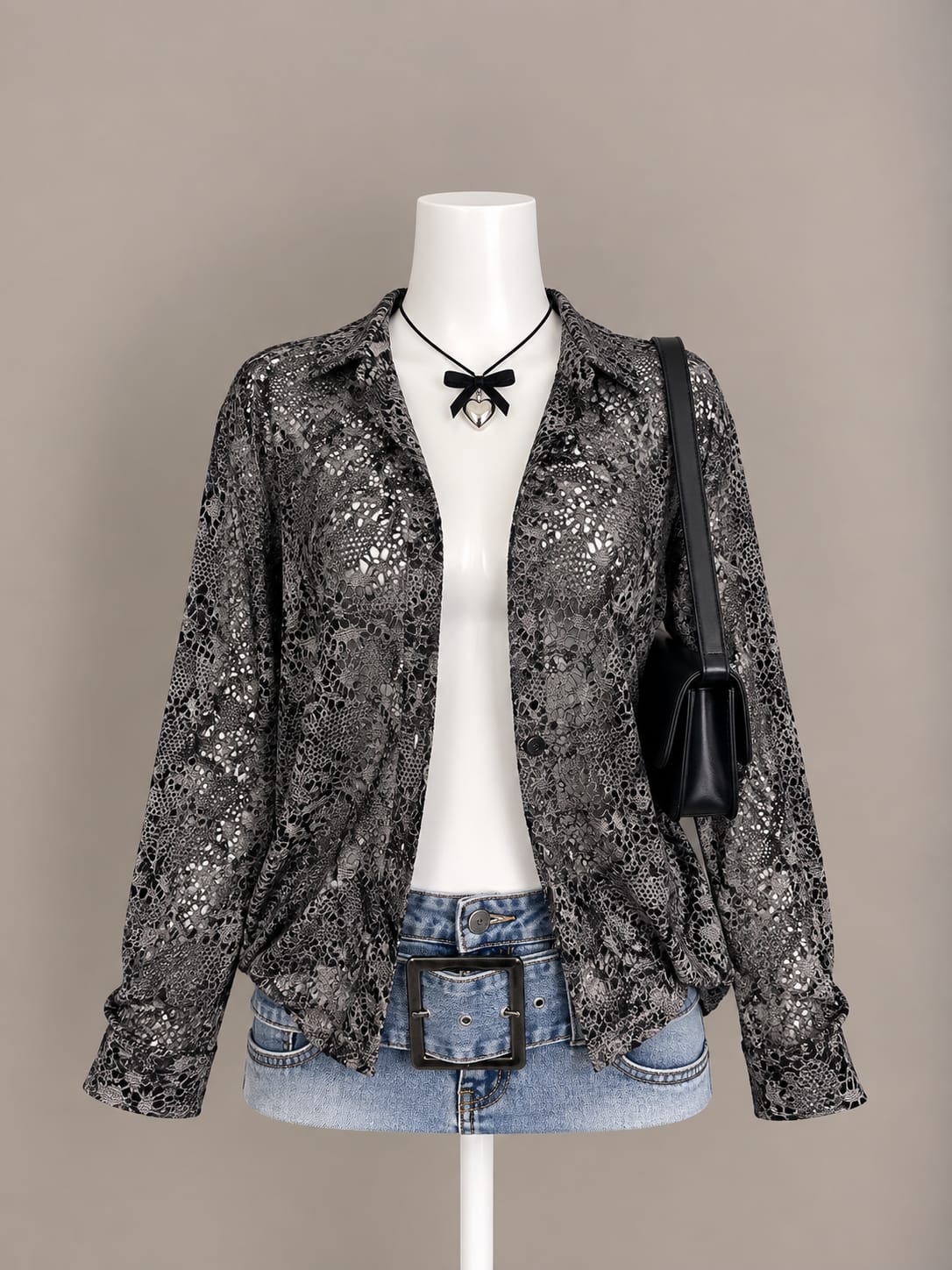 Black Lace Shirt