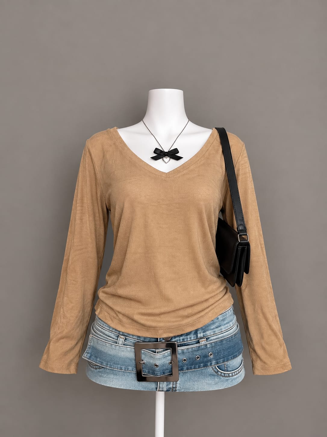Tan Long Sleeve Top
