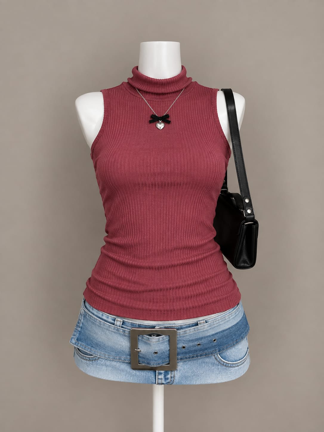 Burgundy Sleeveless Top