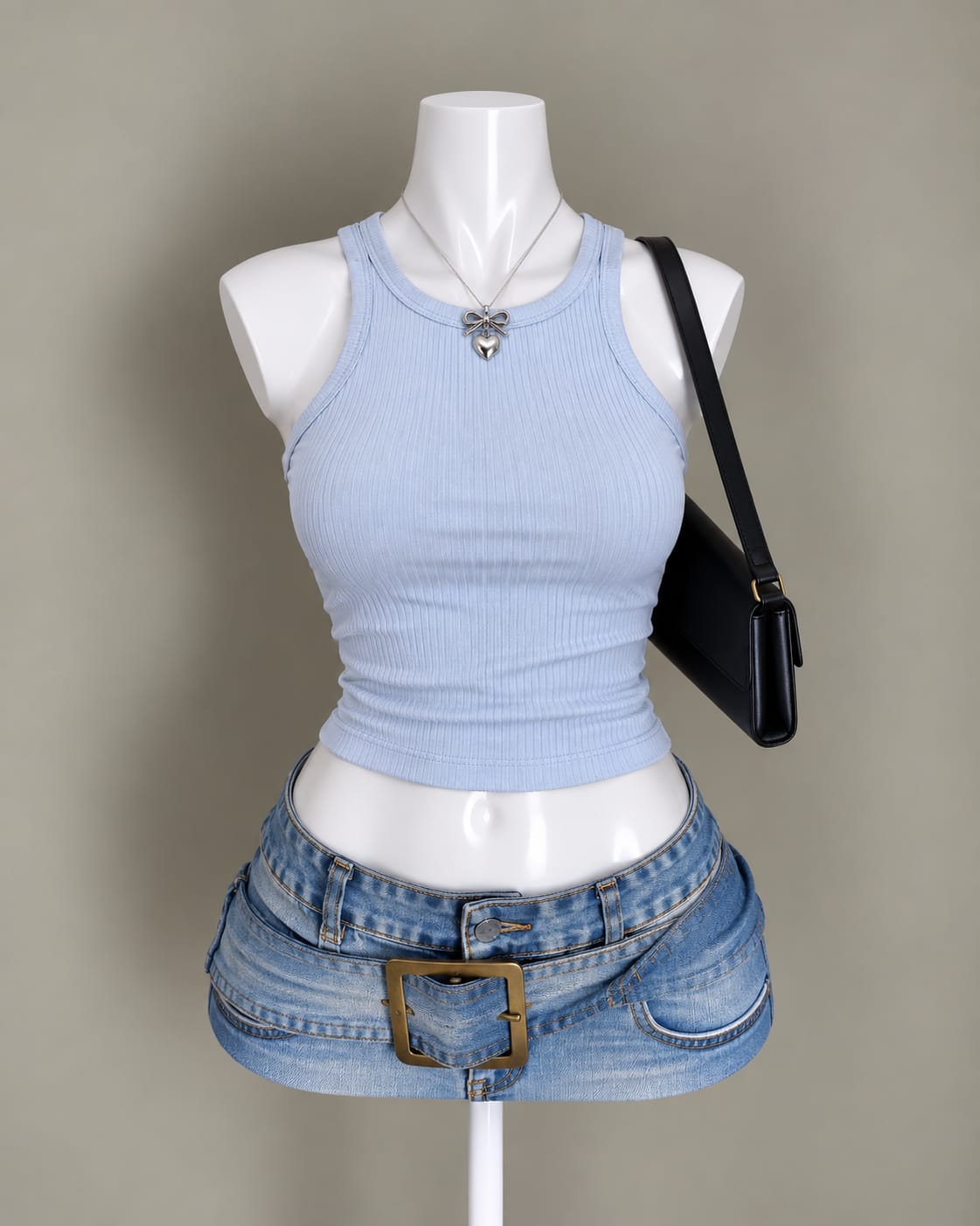 Light Blue Crop Top