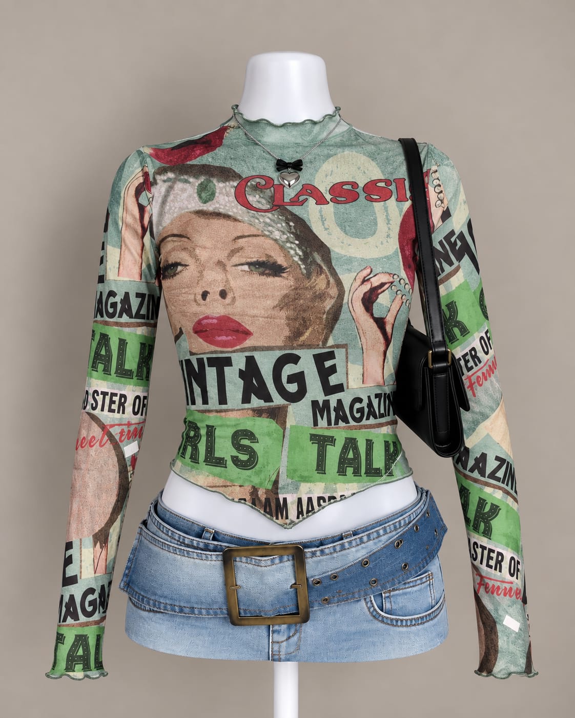 Multicolor Graphic Crop Top