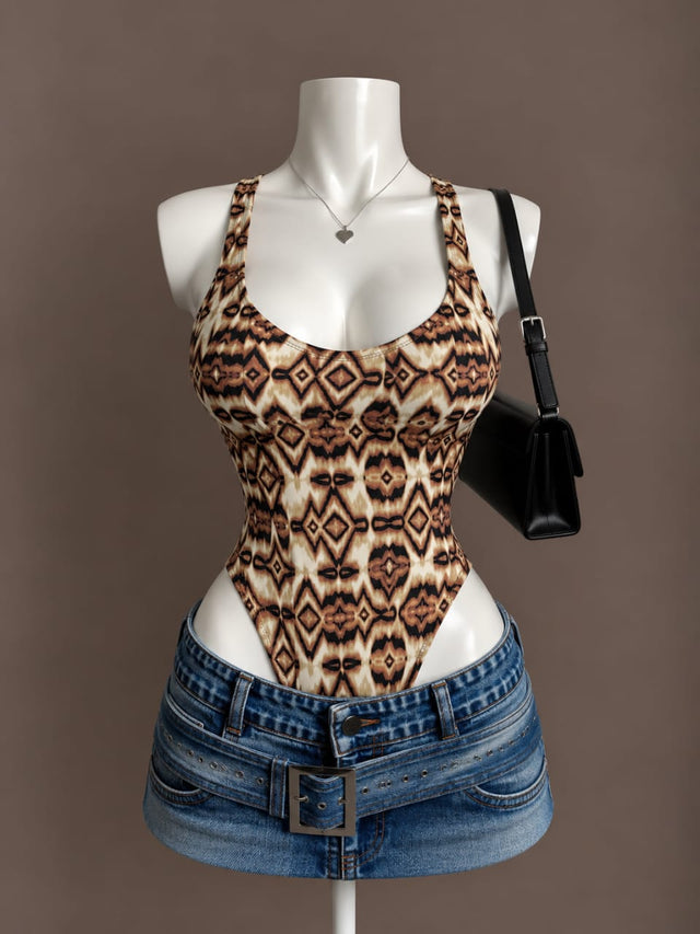 Brown Bodysuit