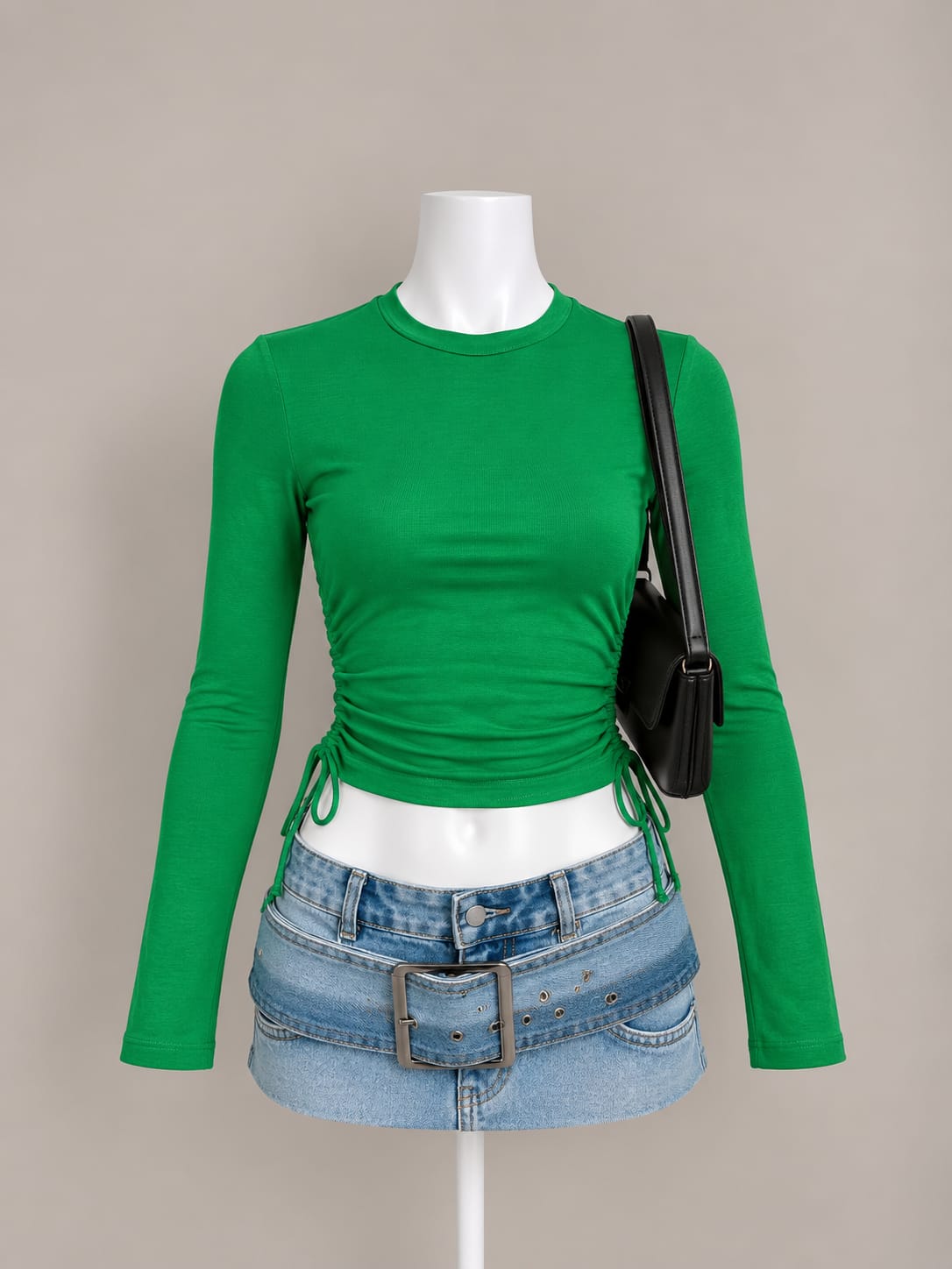 Green Crop Top