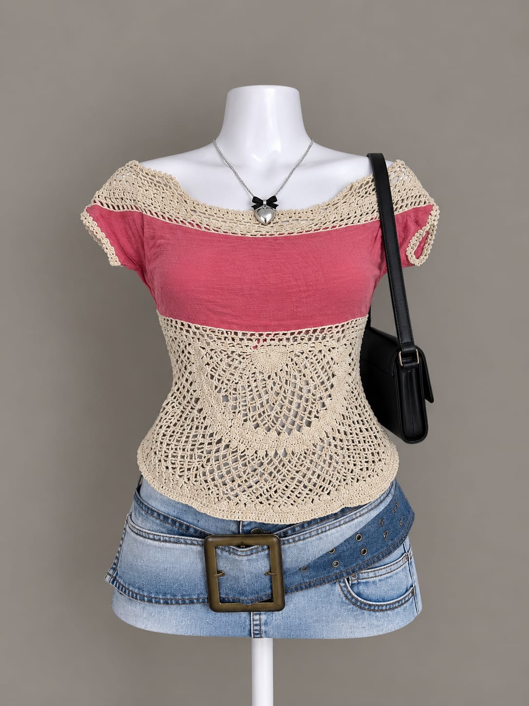 Pink and Cream Top