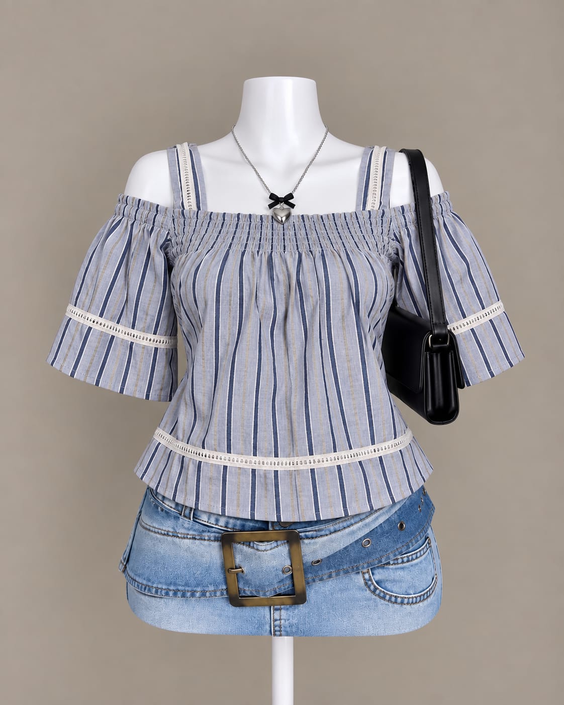 Blue Striped Top