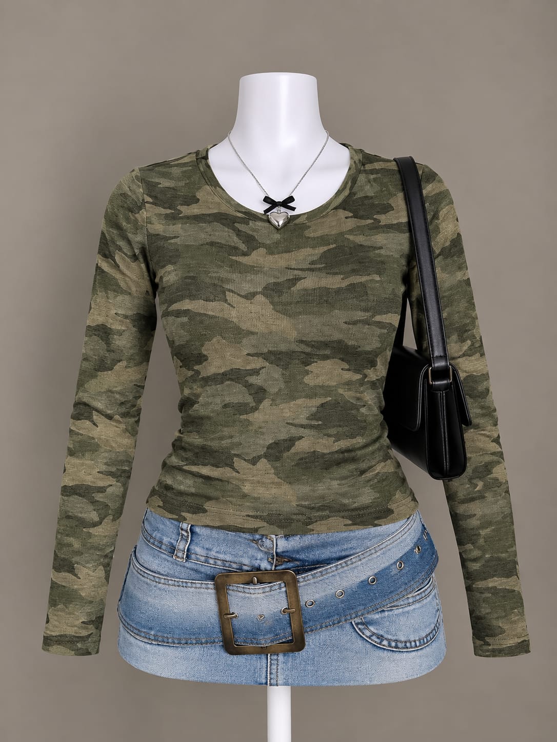 Green Camouflage Top