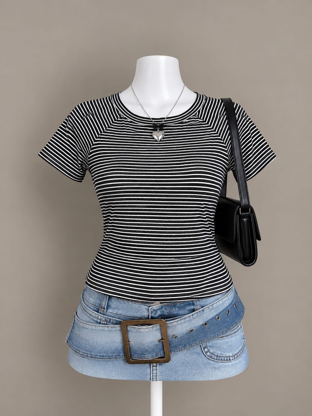 Black and White Striped T-Shirt