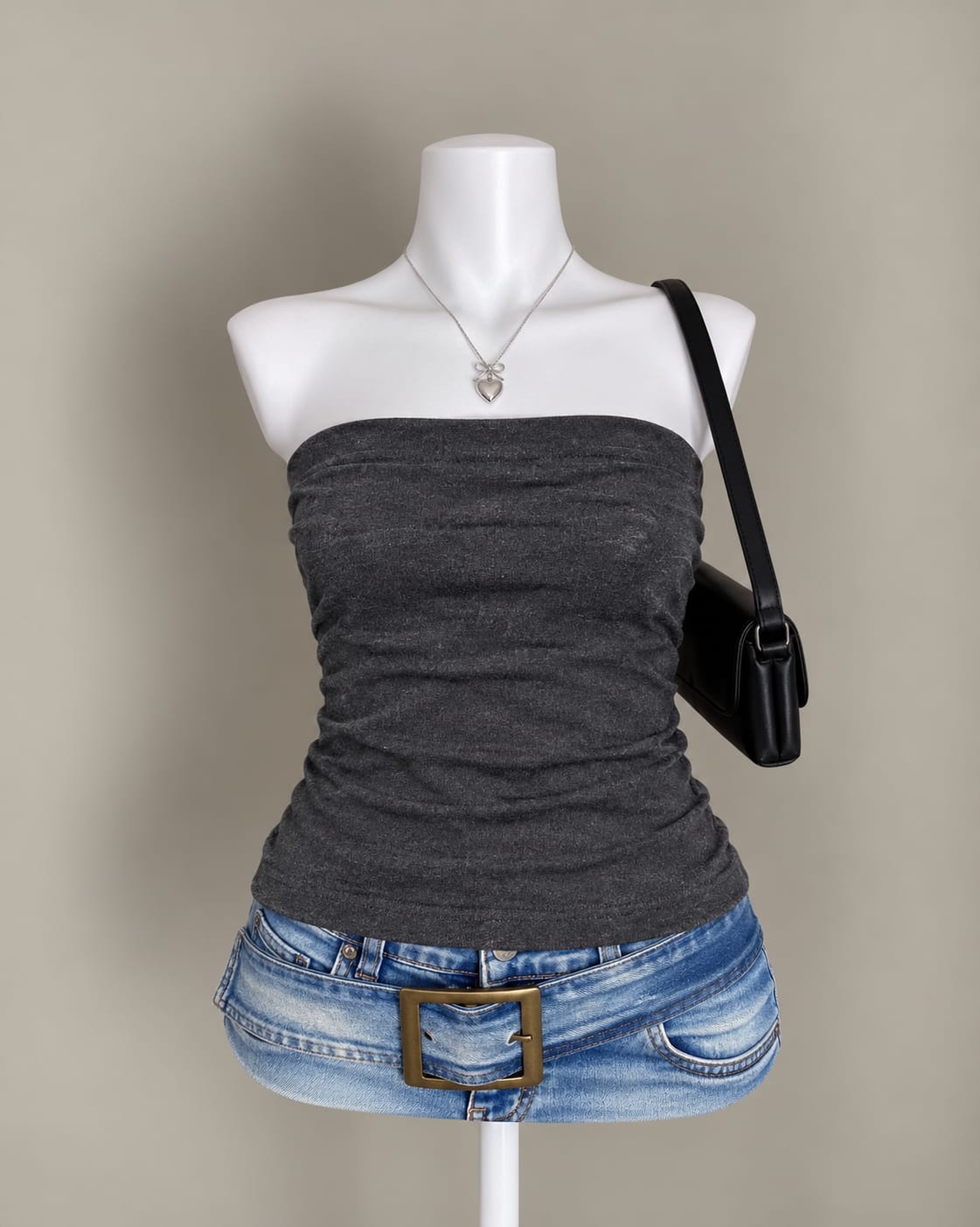 Charcoal Grey Tube Top