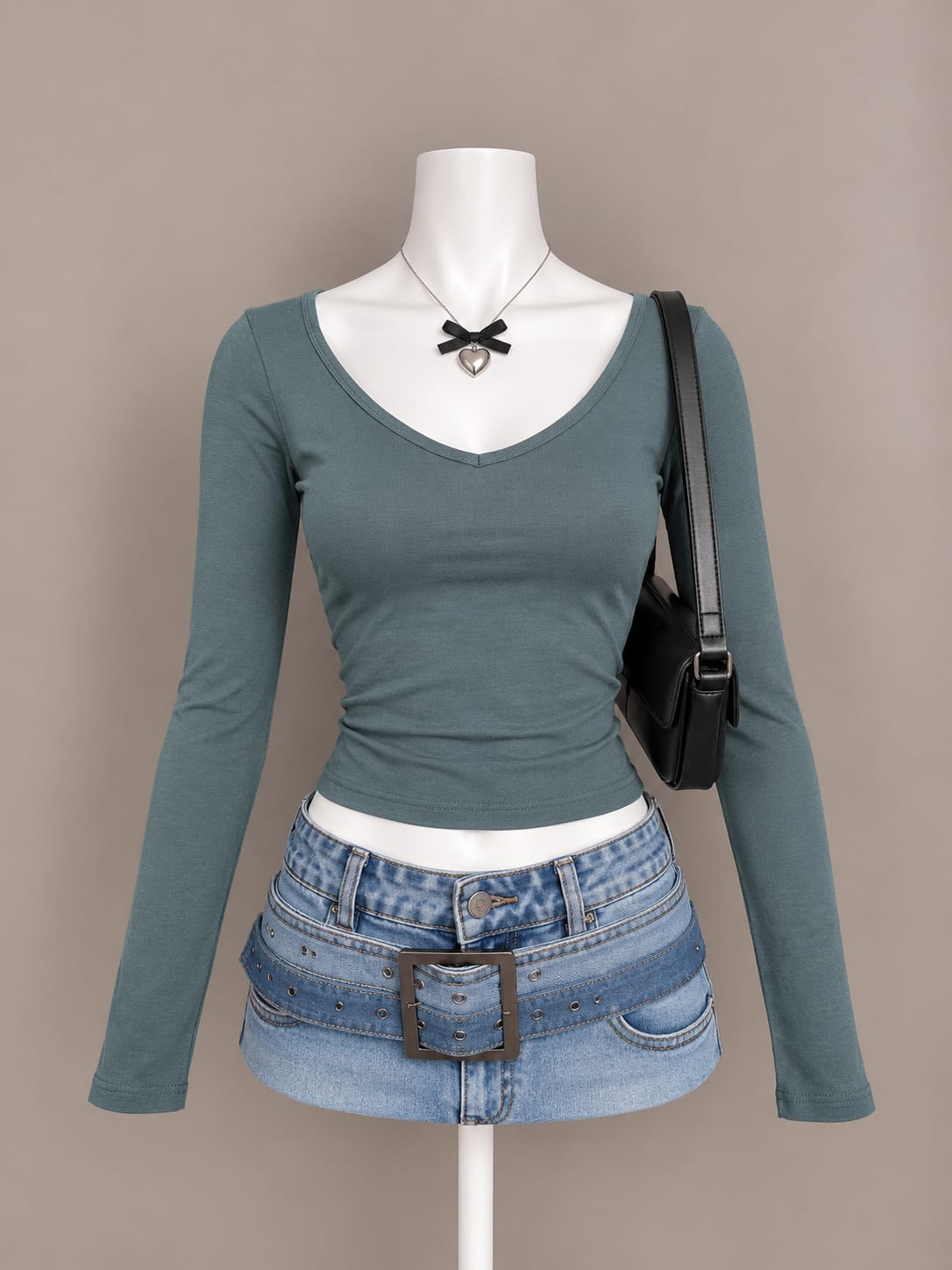 Teal Crop Top