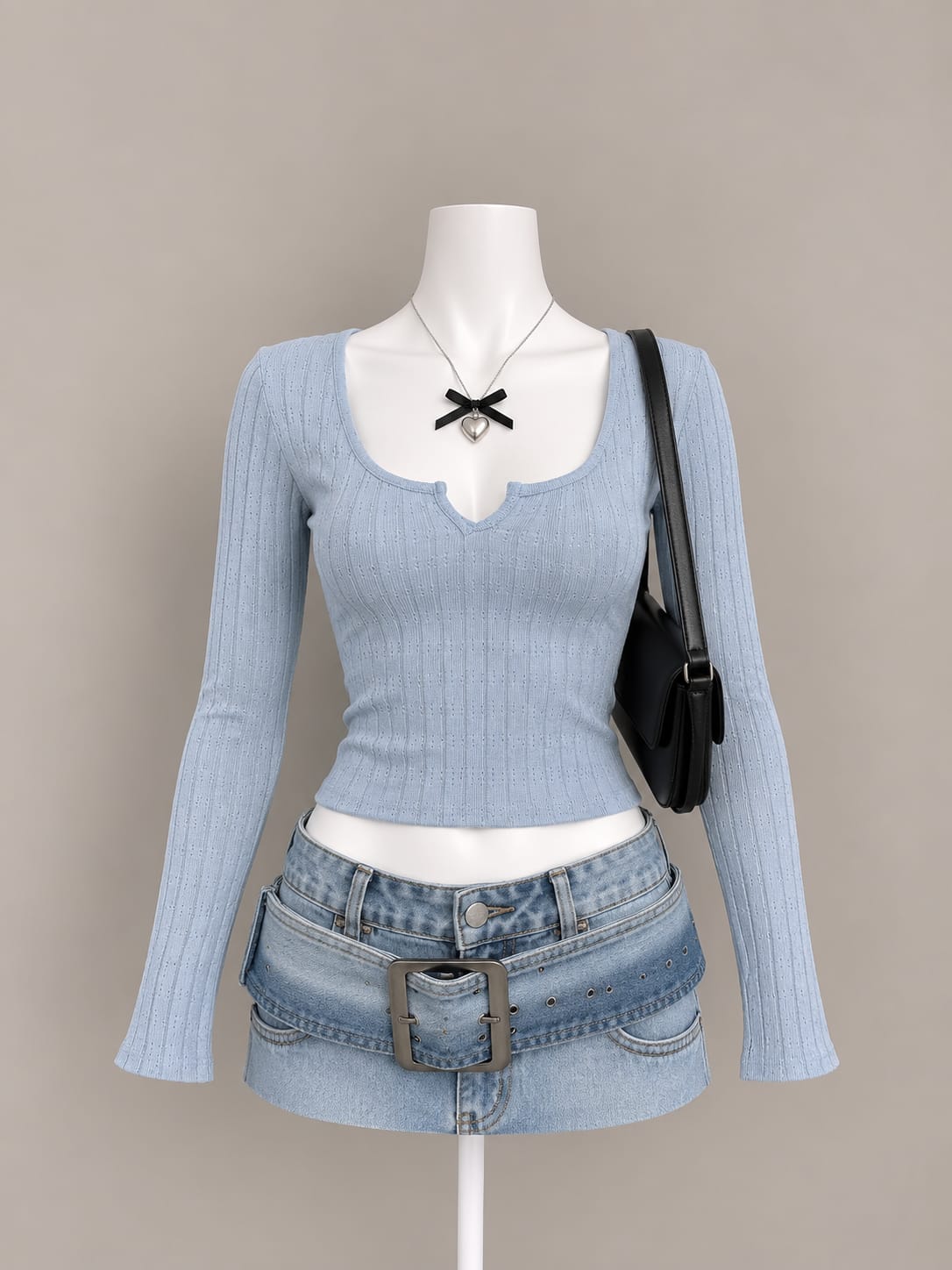 Light Blue Crop Top