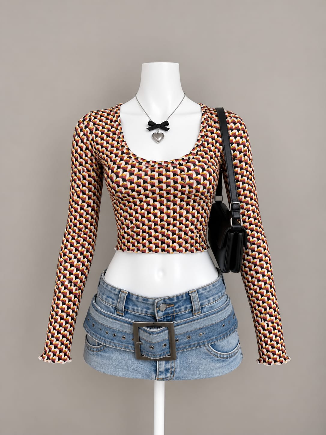 Multicolor Crop Top