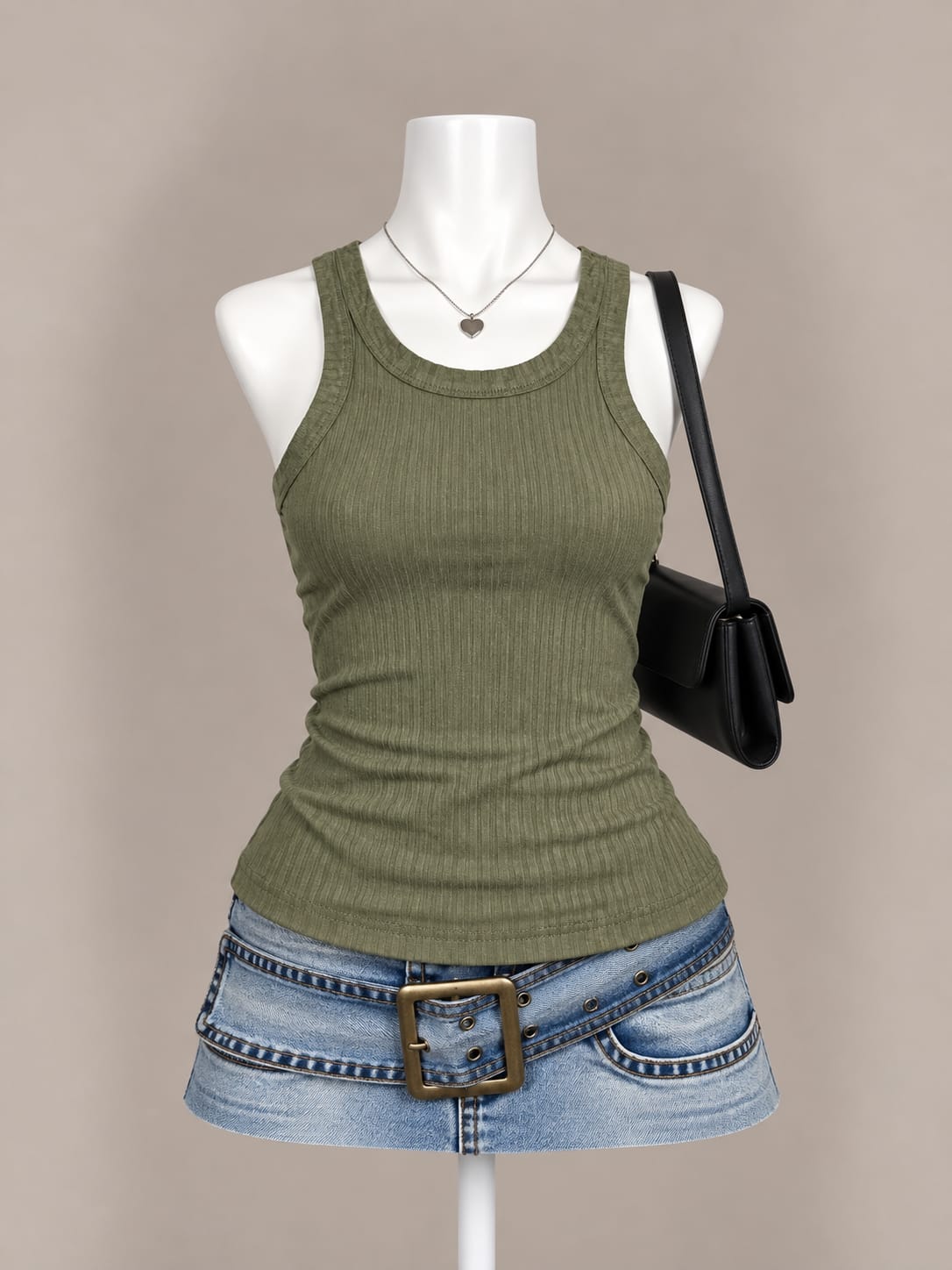 Olive Green Tank Top