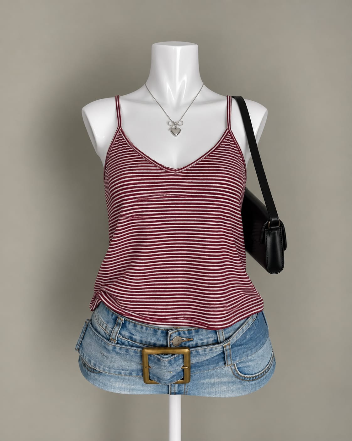Burgundy Striped Camisole