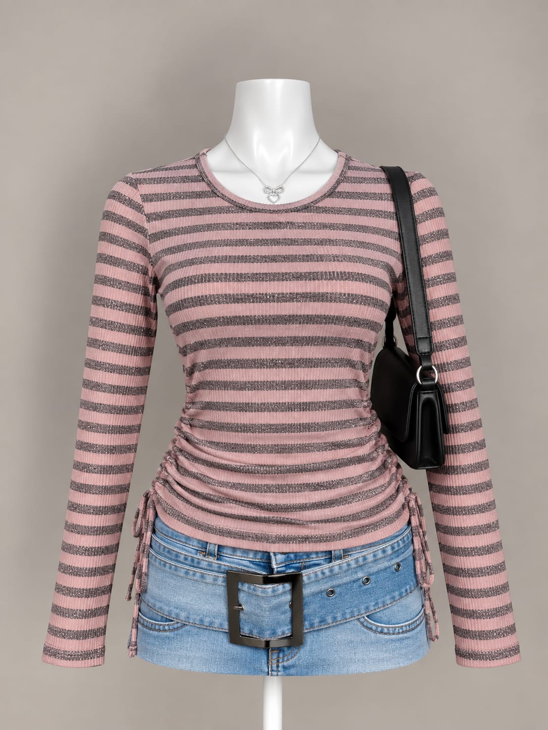 Pink Striped Top