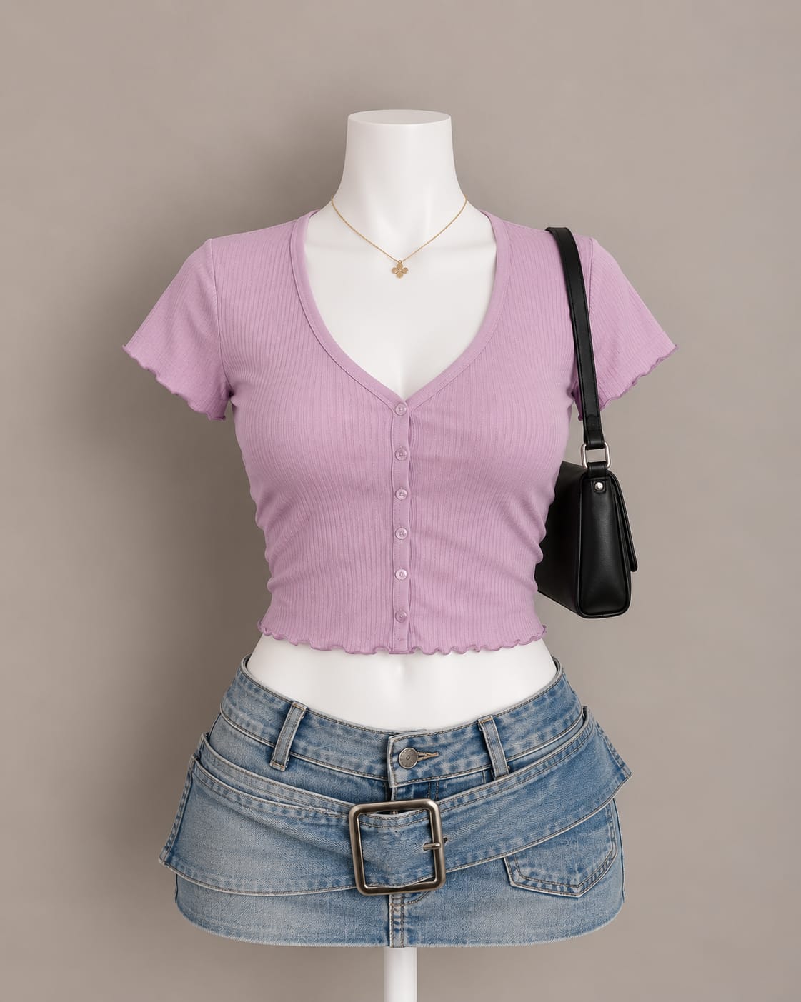 Lavender Crop Top
