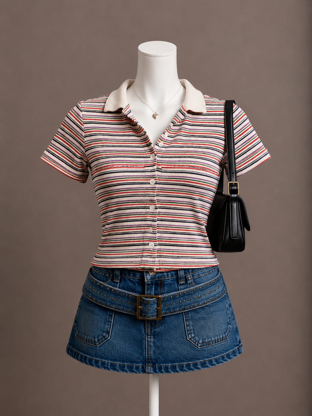 Multicolor Polo Top