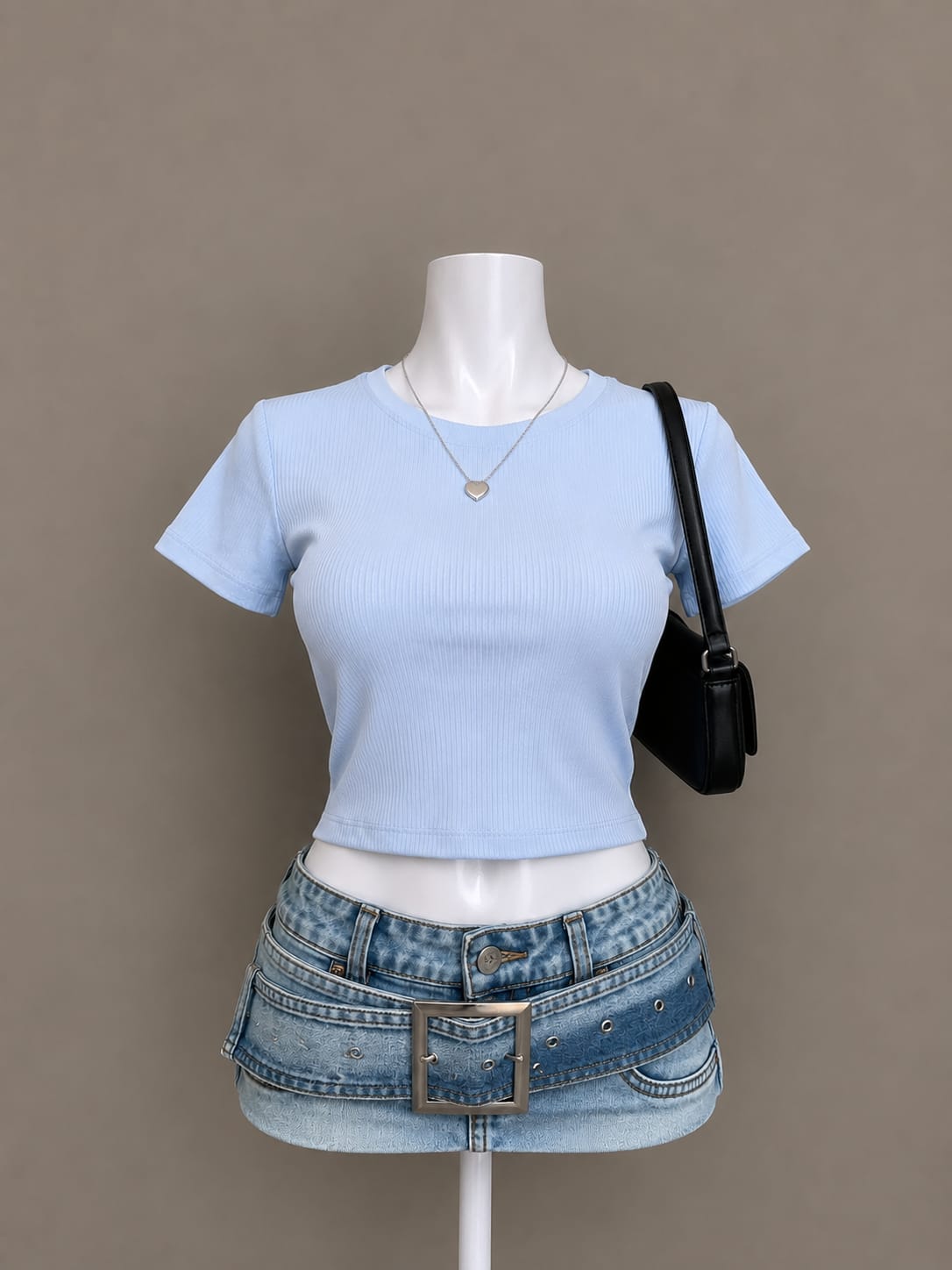 Light Blue Crop Top
