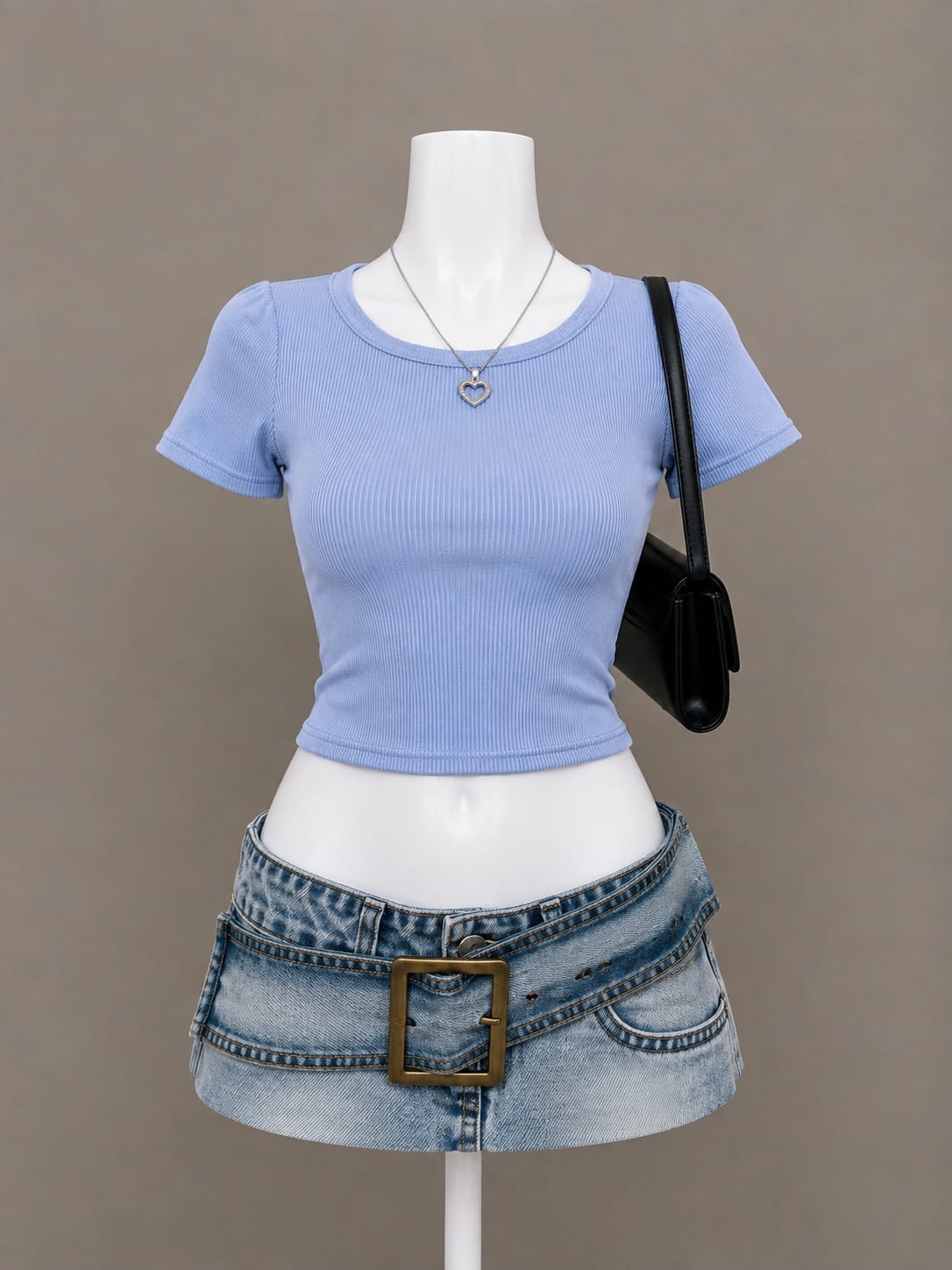 Light Blue Crop Top