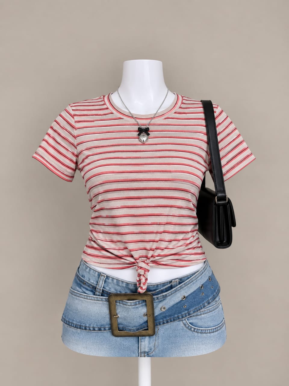 White Striped Top