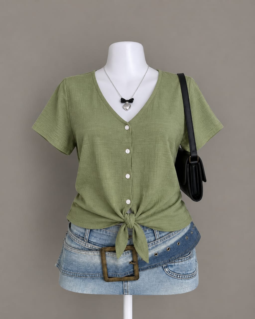 Olive Green Top