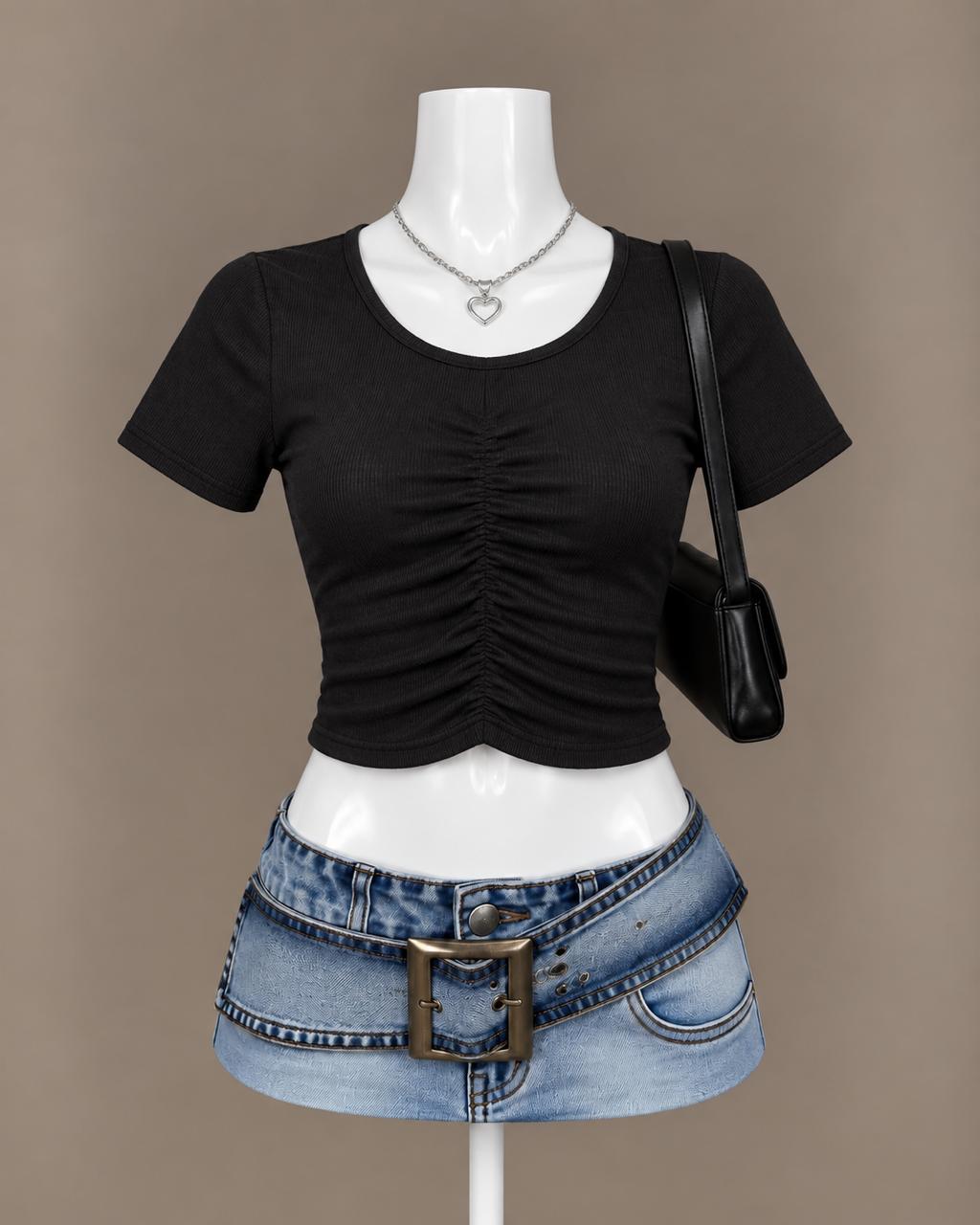 Black Crop Top