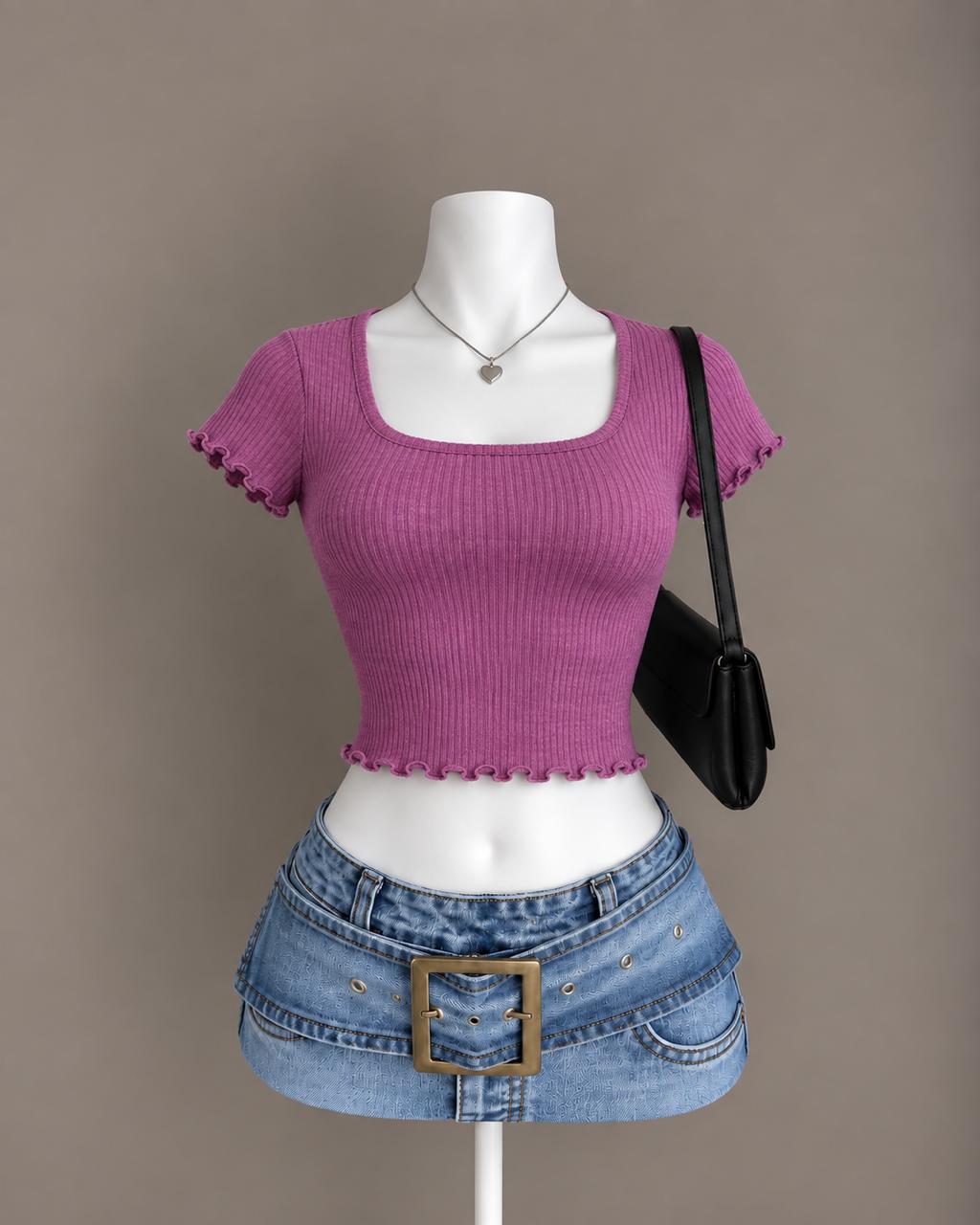 Purple Crop Top