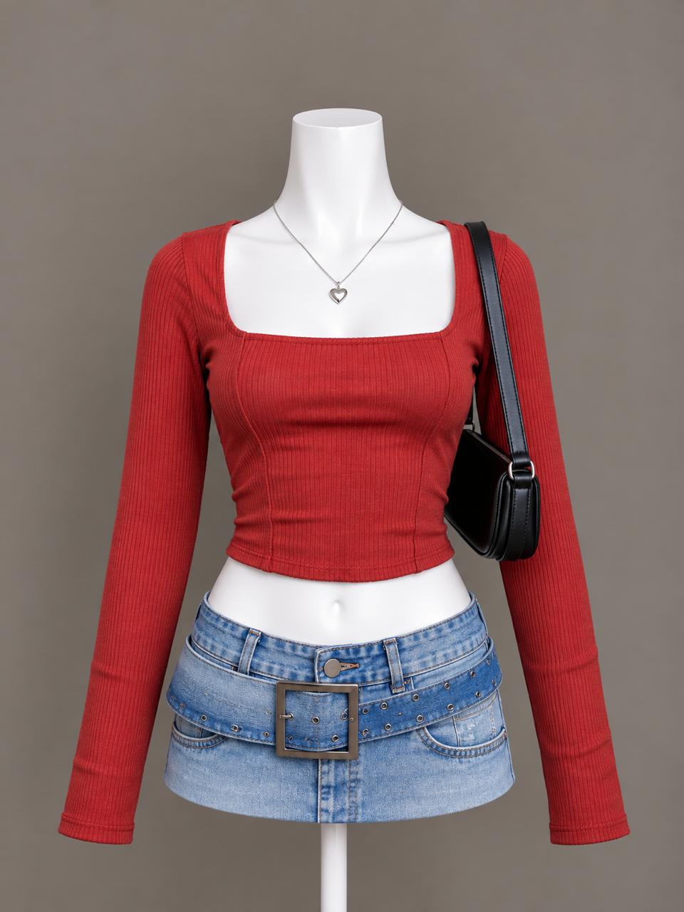 Red Crop Top