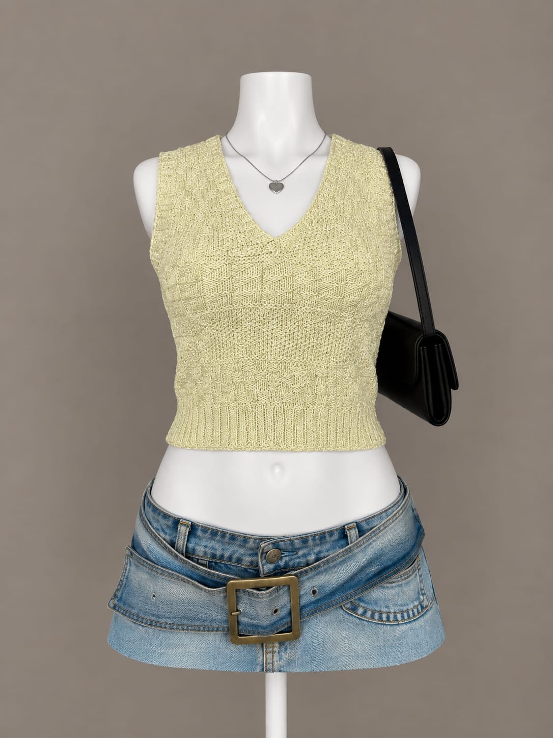 Pale Yellow Crop Top