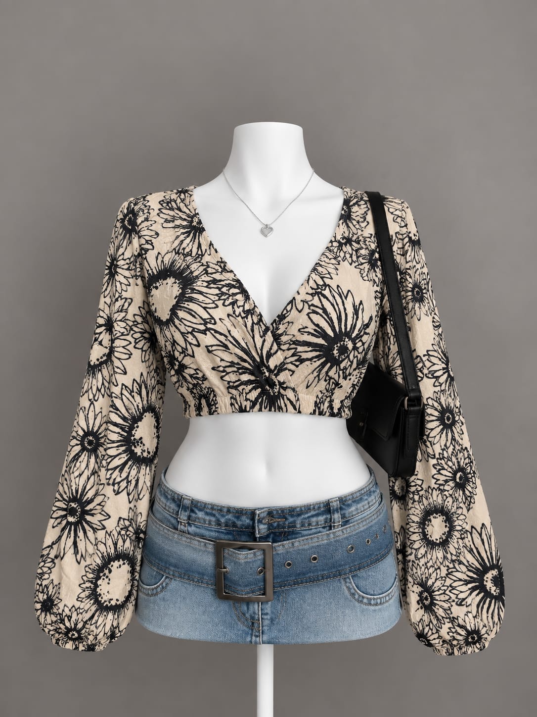 Beige Crop Top
