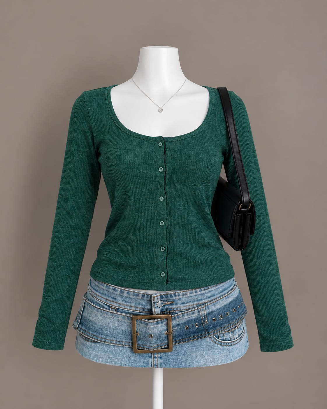 Dark Green Top