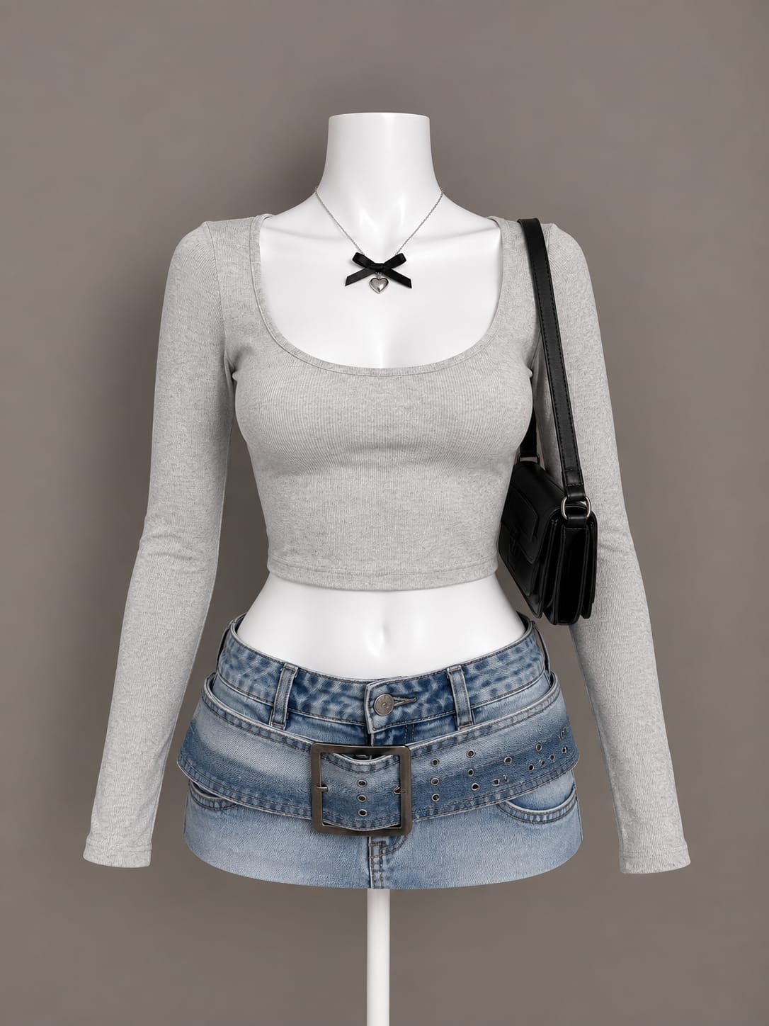 Light Grey Crop Top