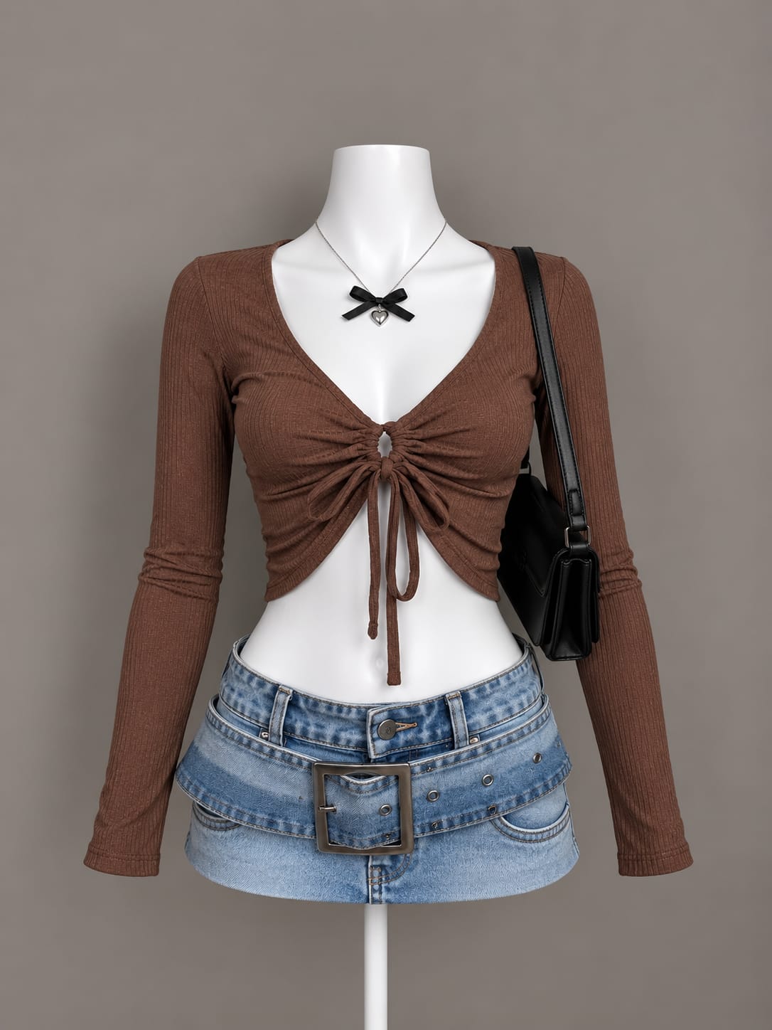 Brown Crop Top