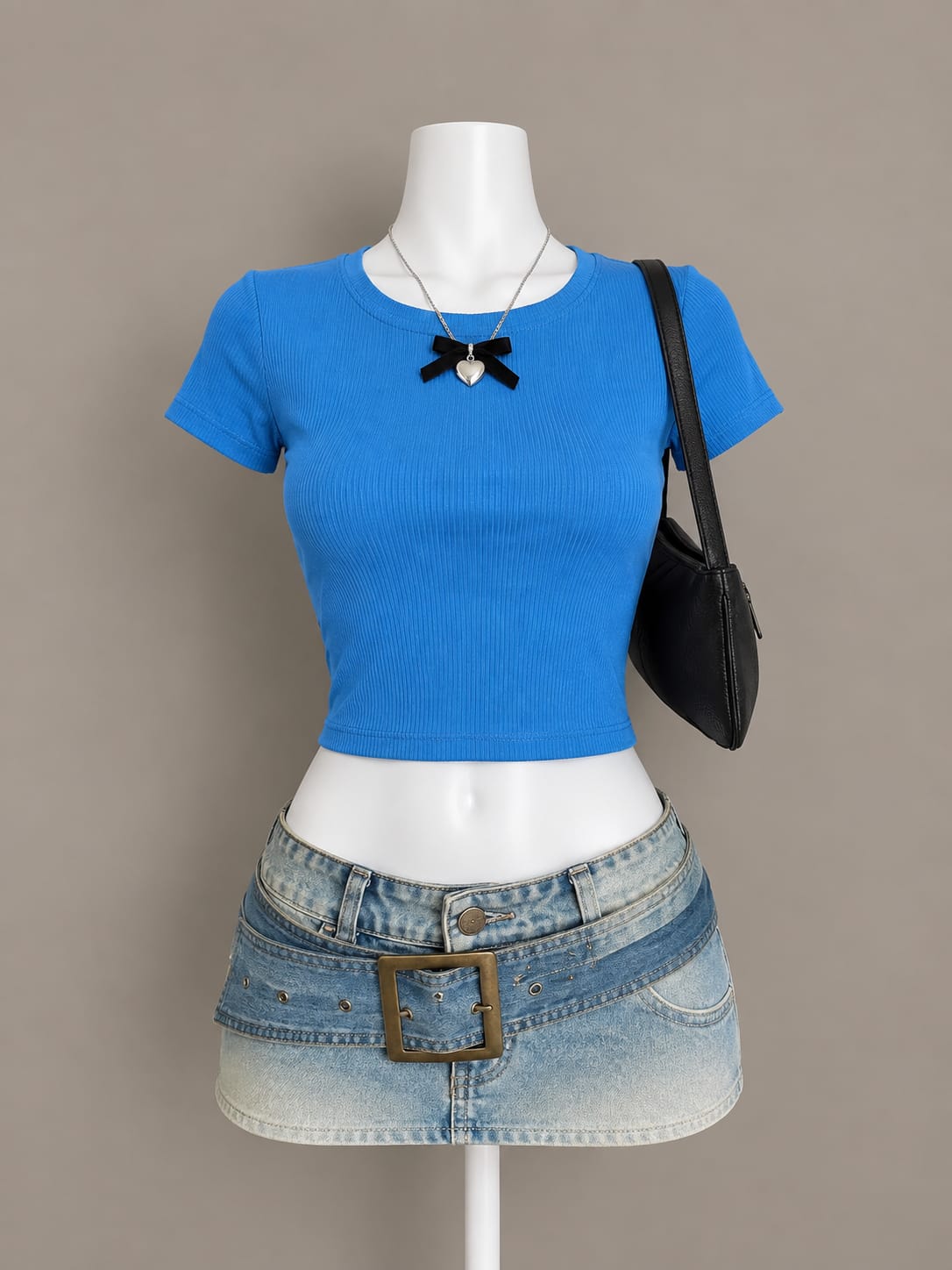 Blue Crop Top