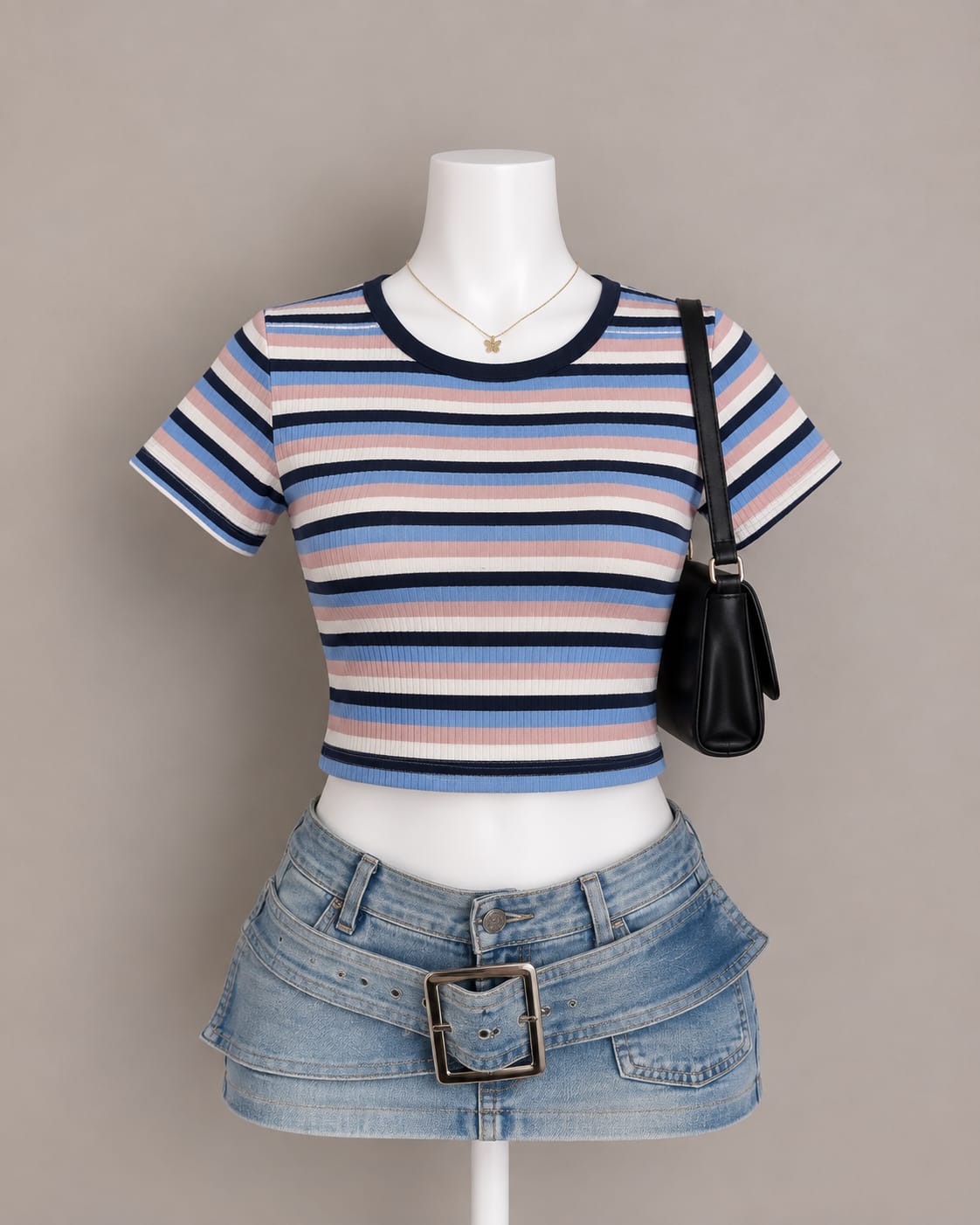 Blue Crop Top
