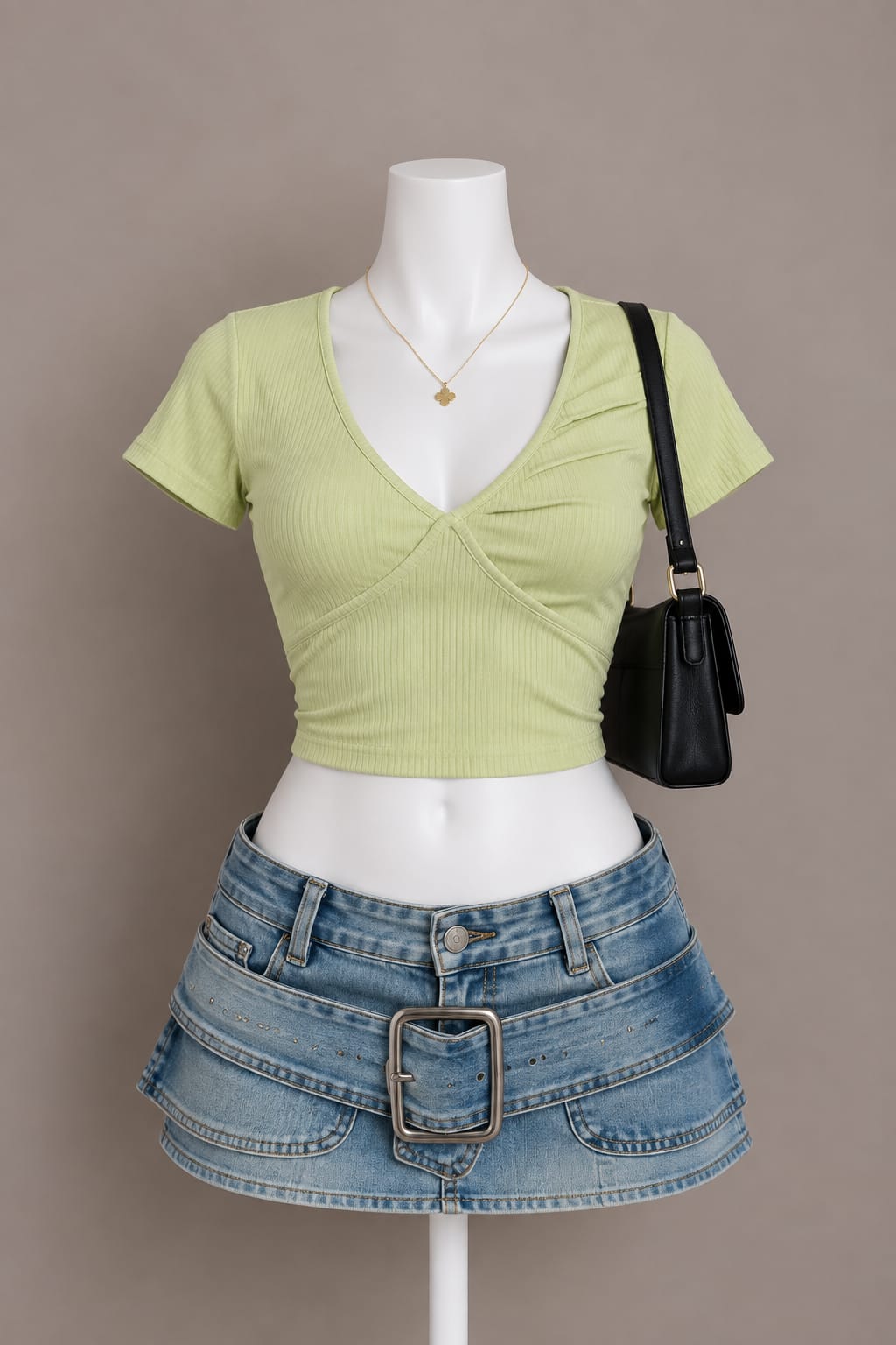 Light Green Crop Top
