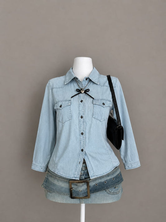 Ivory Button Front Shirt