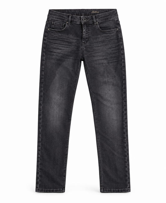 Washed Black Slim-Fit Jeans