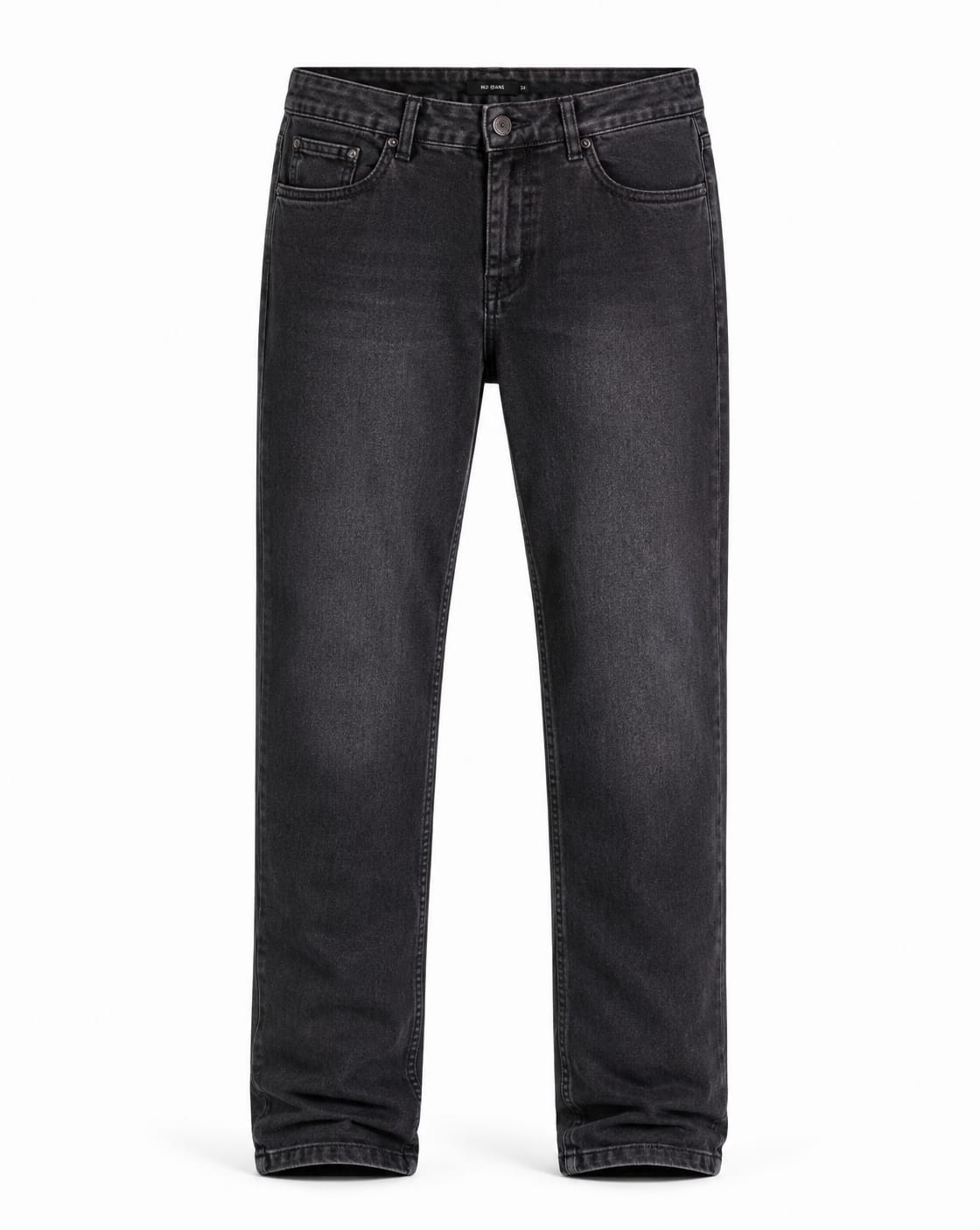 Charcoal Grey Slim Straight-Leg Jeans