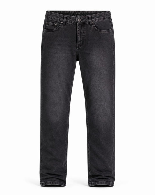 Charcoal Grey Slim Straight-Leg Jeans