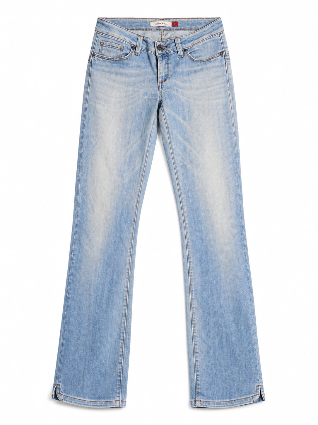 Light Wash Low-Rise Bootcut Jeans