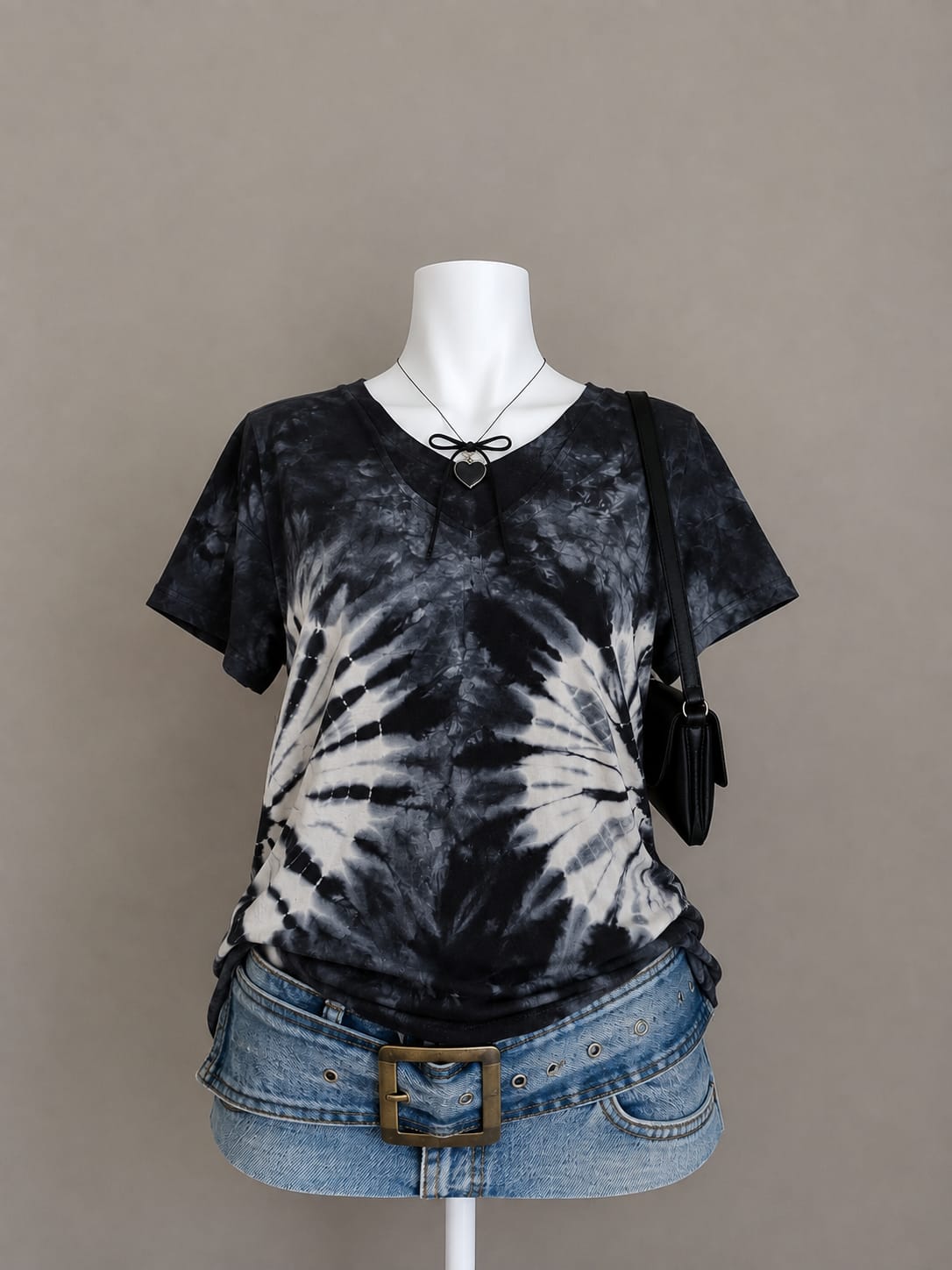 Black Tie-Dye T-Shirt