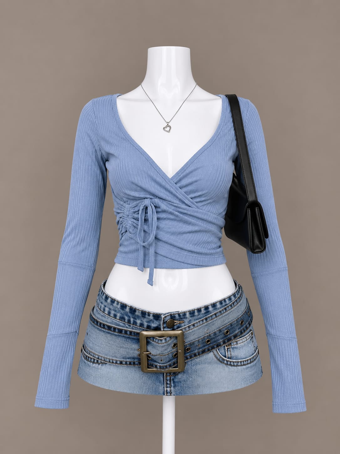 Light Blue Crop Top