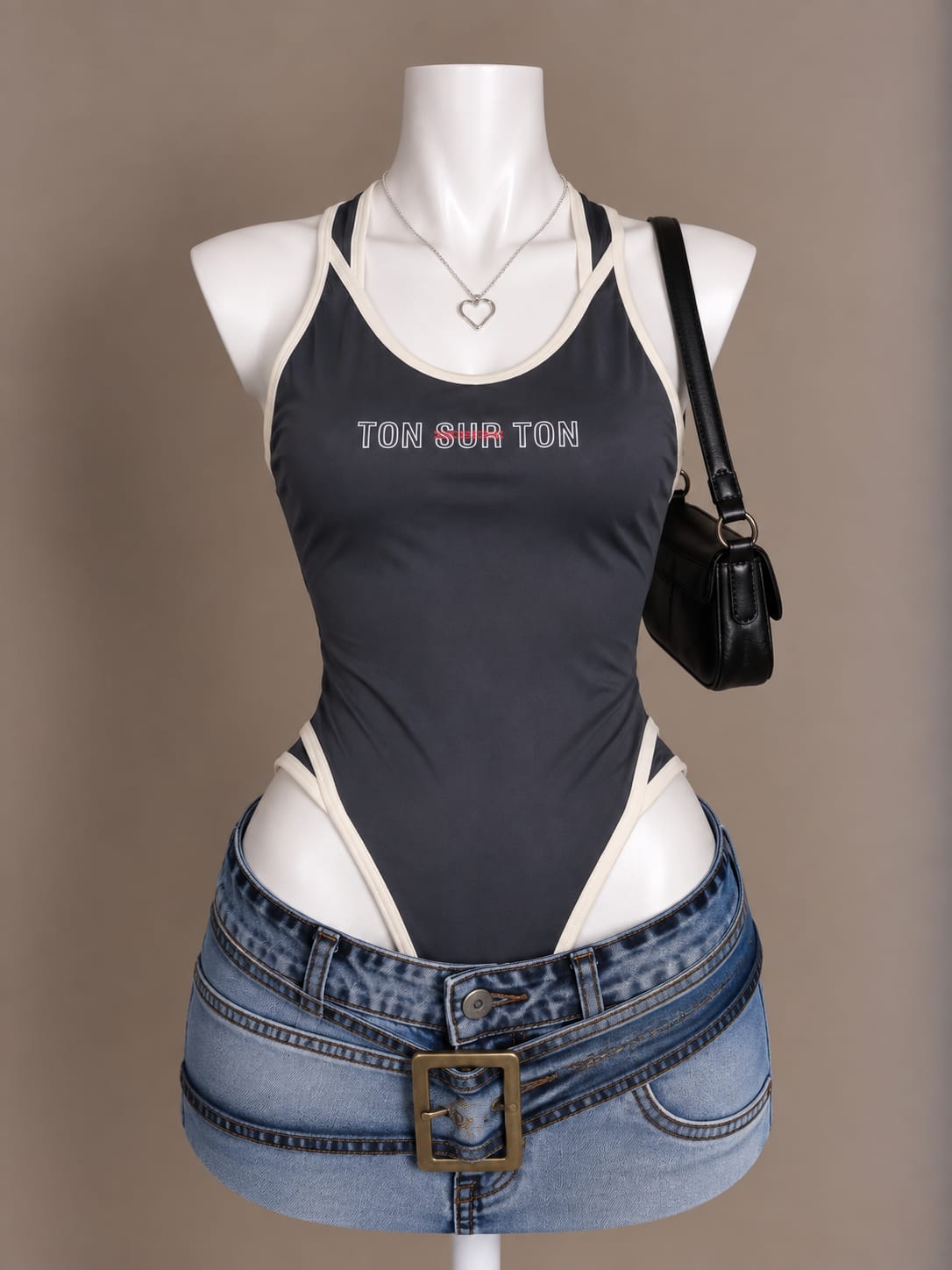 Charcoal Grey Bodysuit