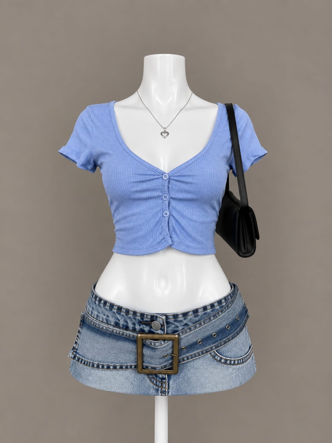 Blue Crop Top