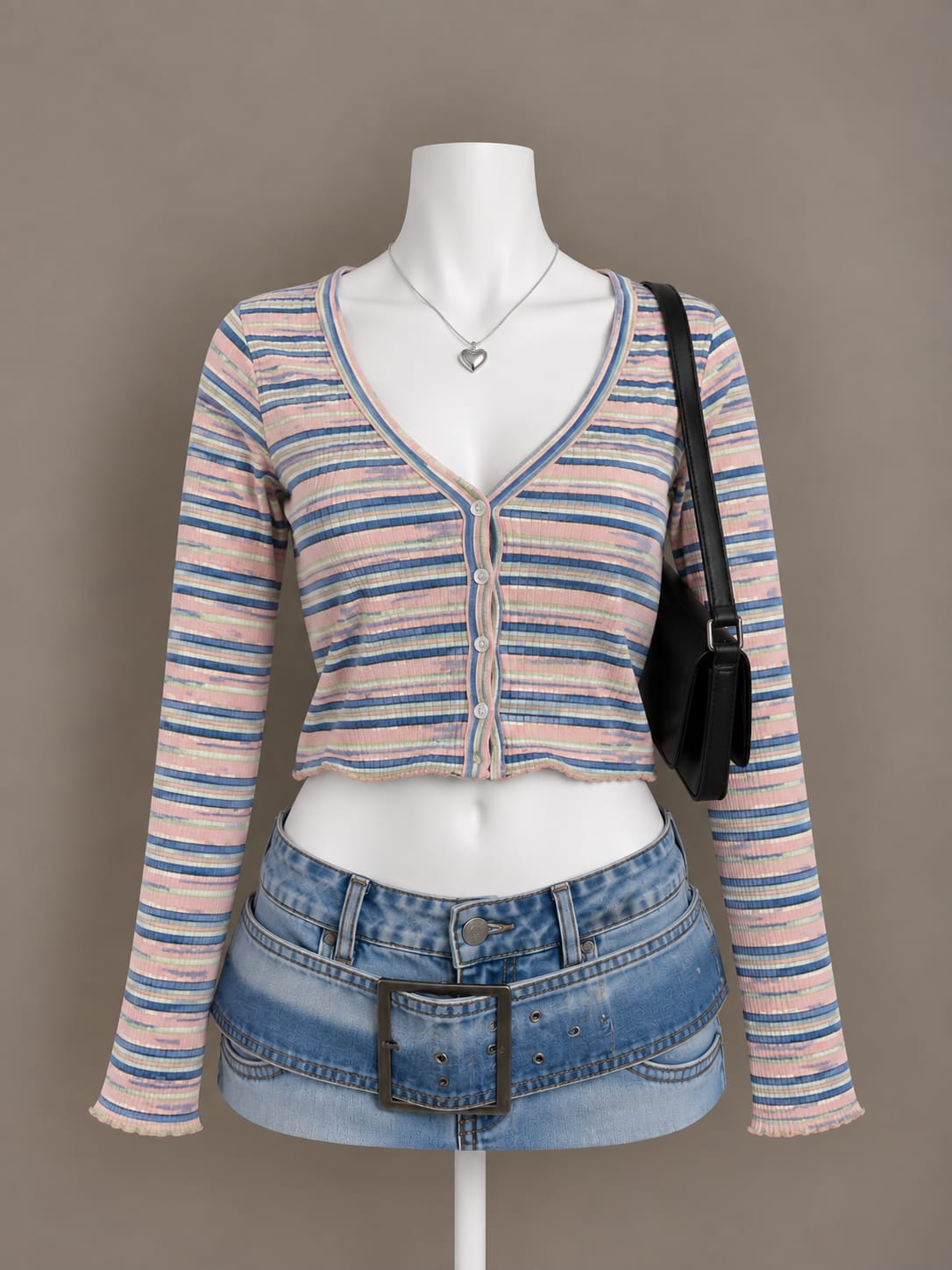 Pastel Striped Cardigan