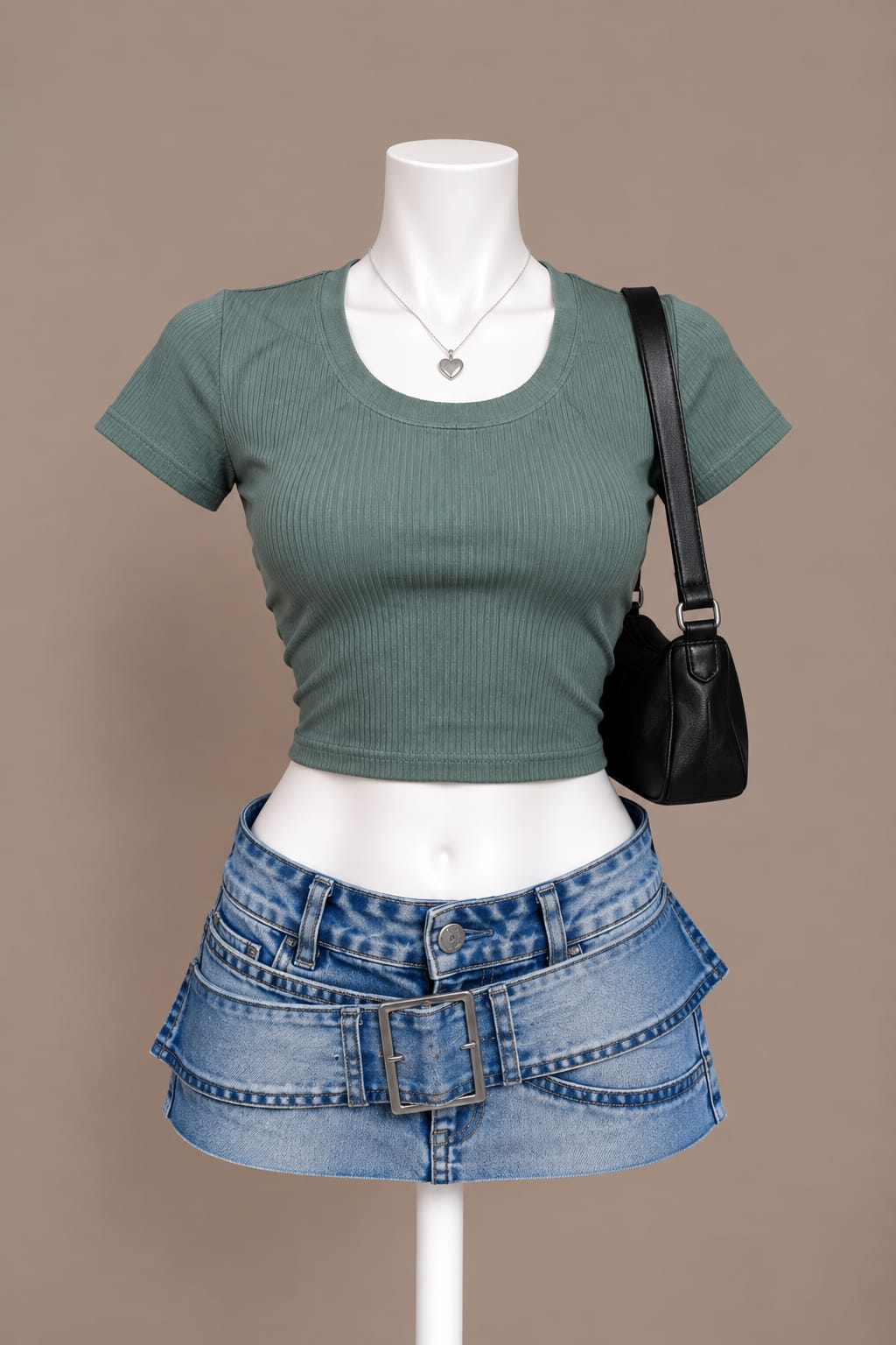 Sage Green Crop Top