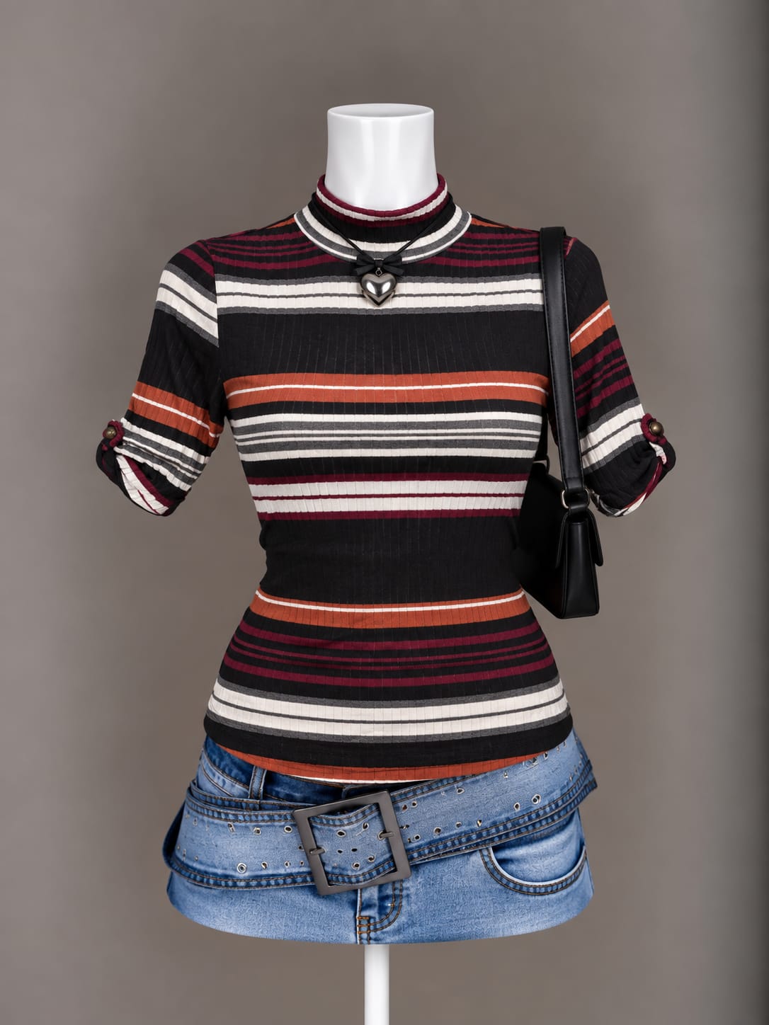 Black Striped Top