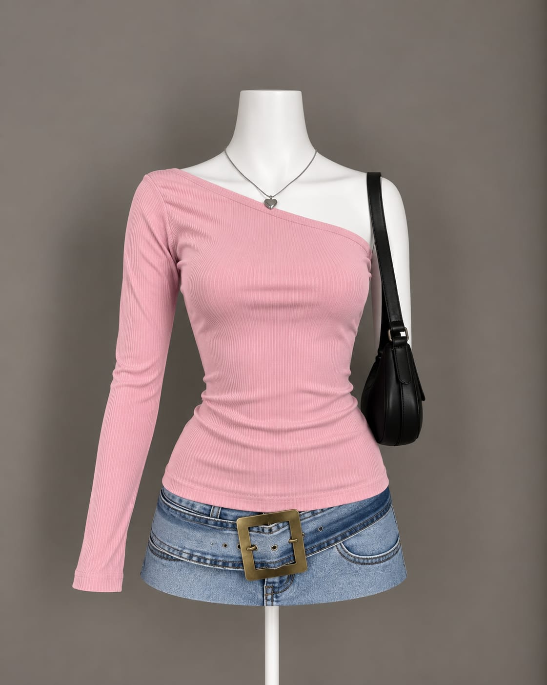 Pink One-Shoulder Top